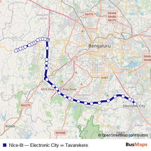 Nice-6t bus Line Map