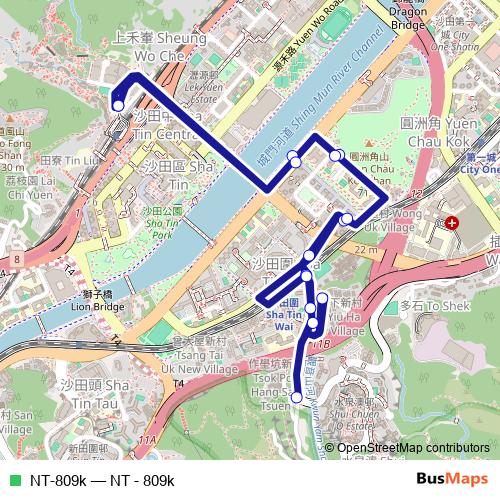 NT-809k bus Line Map
