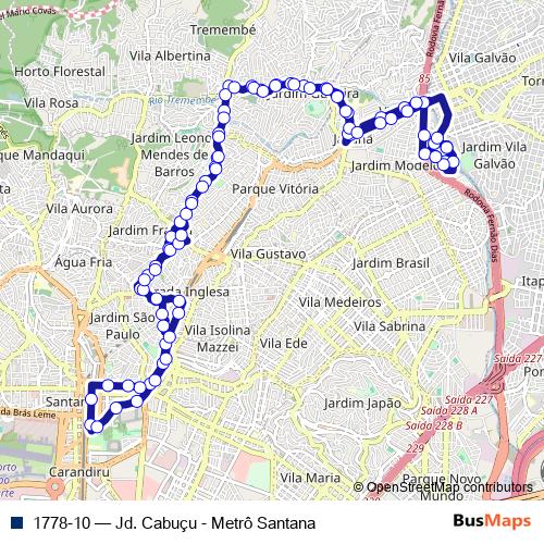 1778-10 bus Line Map