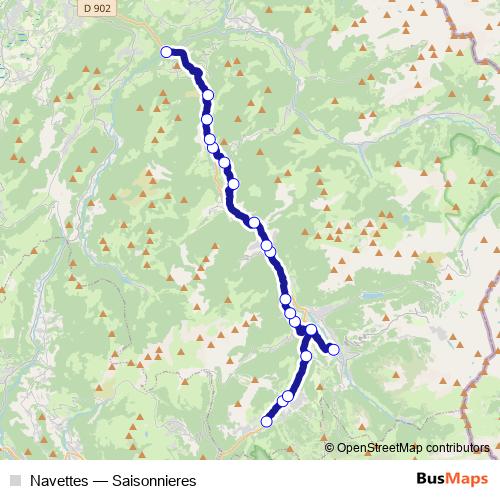 Navettes bus Line Map
