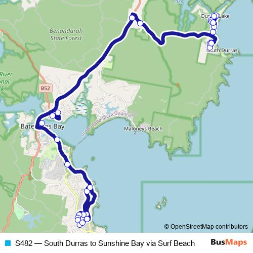 S482 bus Line Map