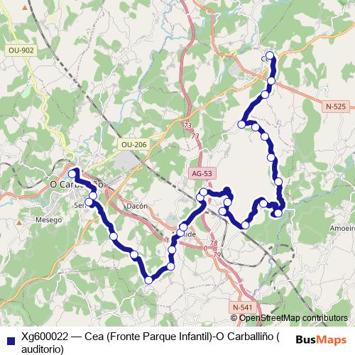 Xg600022 bus Line Map