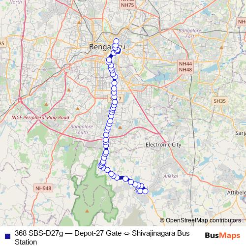 368 SBS-D27g bus Line Map