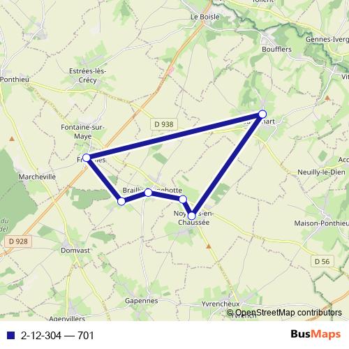 2-12-304 bus Line Map