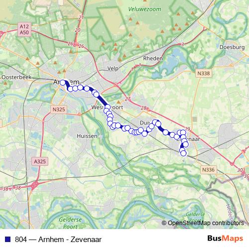 804 bus Line Map