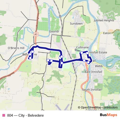 804 bus Line Map