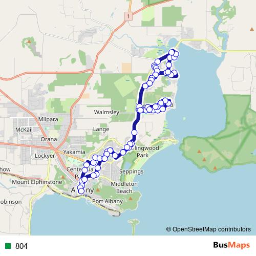 804 bus Line Map
