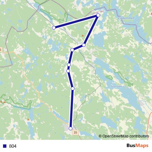 804 bus Line Map