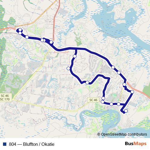 804 bus Line Map