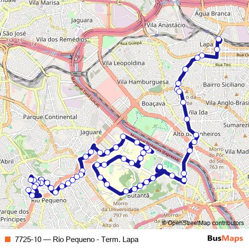 7725-10 bus Line Map