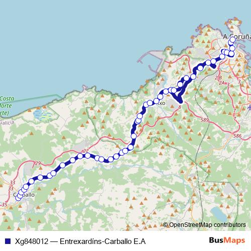 Xg848012 bus Line Map