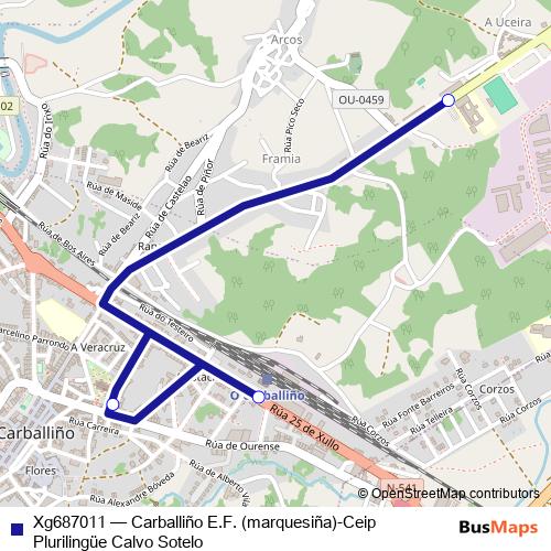 Xg687011 bus Line Map