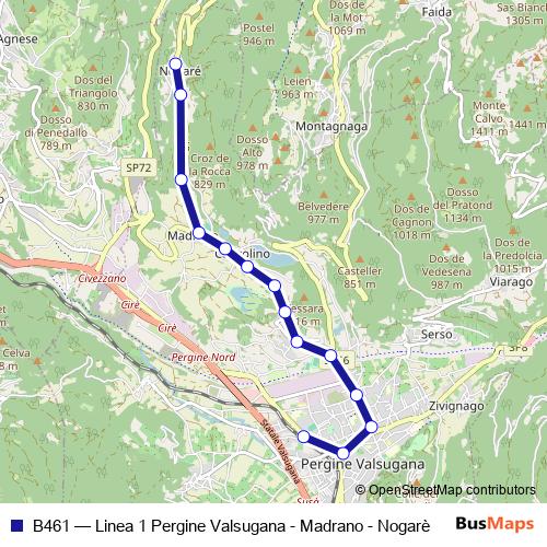 B461 bus Line Map