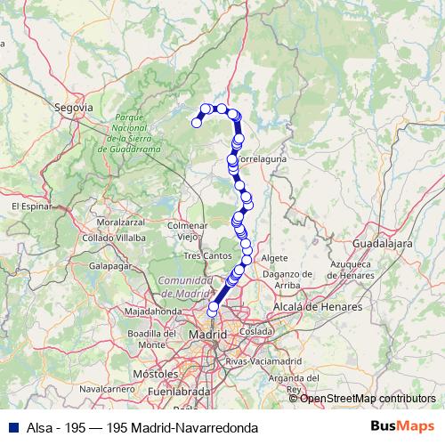 Alsa - 195 bus Line Map