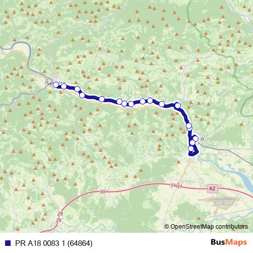 PR A18 0083 1 (64864) bus Line Map