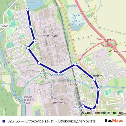 825155 trolleybus Line Map