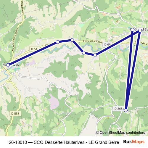 26-18010 bus Line Map