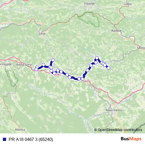 PR A18 0467 3 (65240) bus Line Map