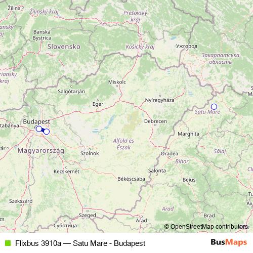 Flixbus 3910a bus Line Map