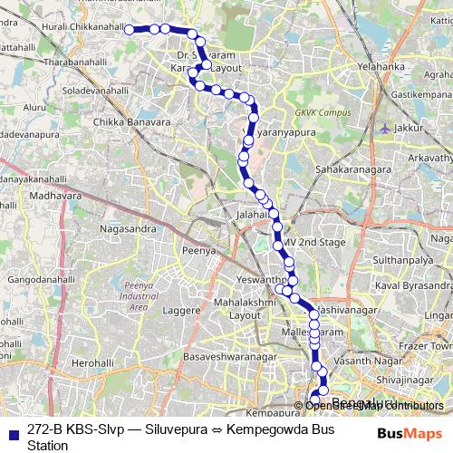 272-B KBS-Slvp bus Line Map
