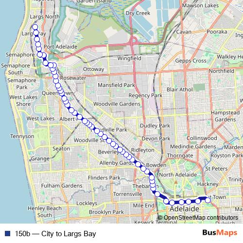 150b bus Line Map