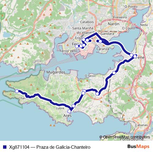 Xg871104 bus Line Map