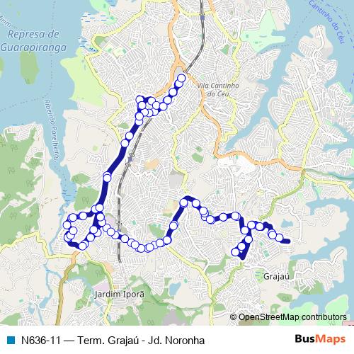 N636-11 bus Line Map