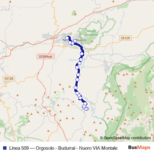 Linea 509 bus Line Map