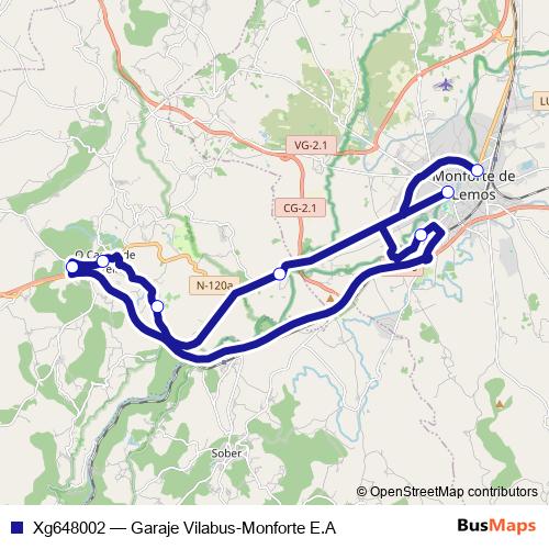 Xg648002 bus Line Map