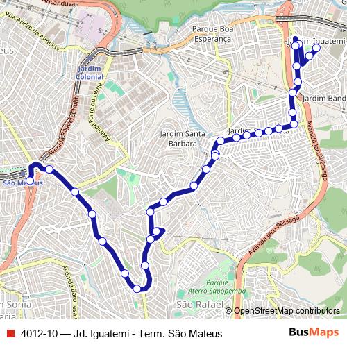4012-10 bus Line Map