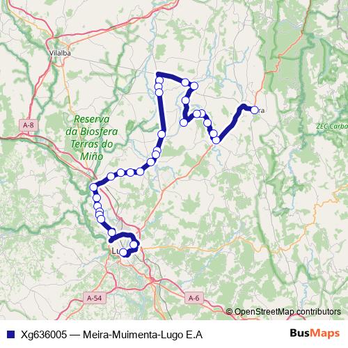 Xg636005 bus Line Map