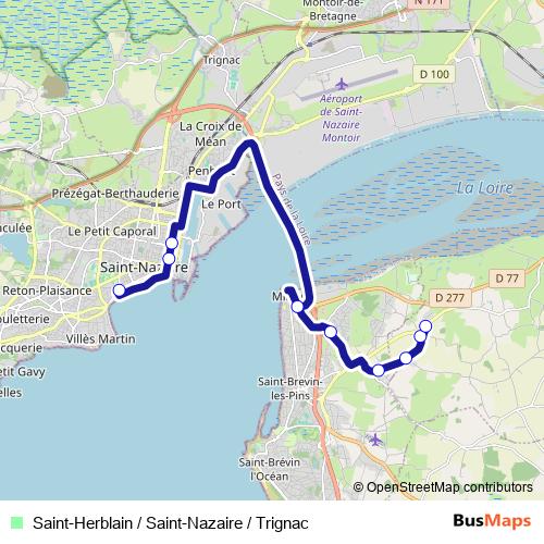 Saint-Herblain / Saint-Nazaire / Trignac bus Line Map