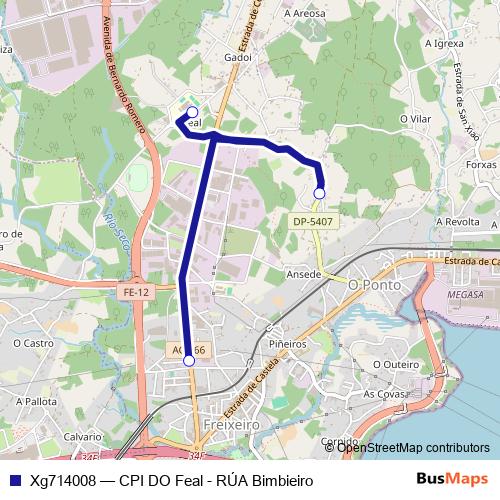 Xg714008 bus Line Map