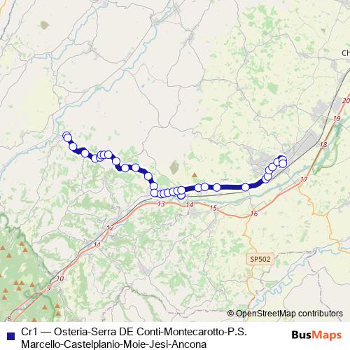 Cr1 bus Line Map