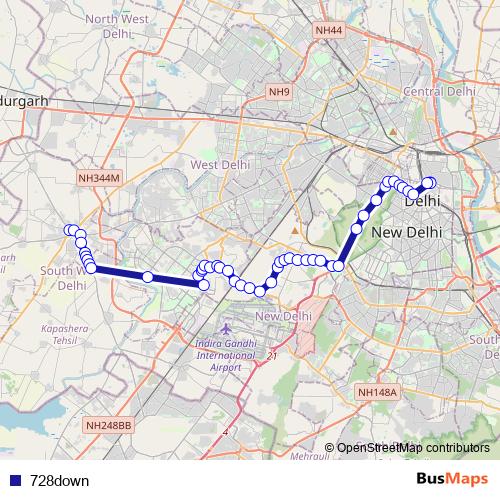 728down bus Line Map