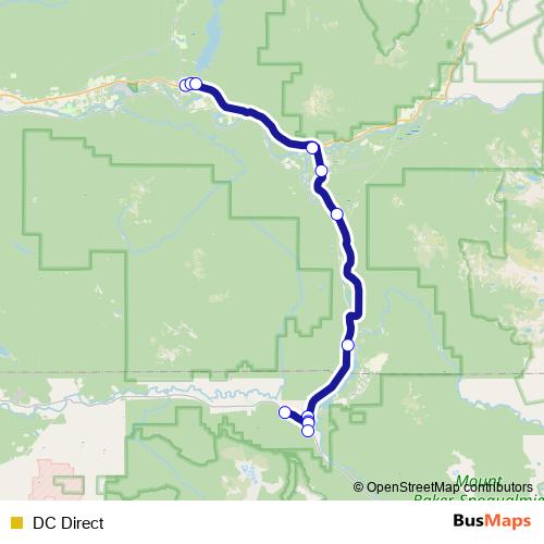 DC Direct bus Line Map