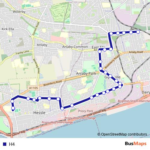 H4 bus Line Map