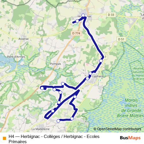 H4 bus Line Map