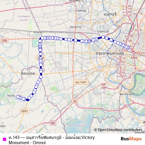 ต.143 bus Line Map