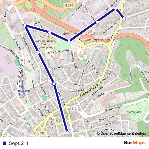Swps 211 bus Line Map