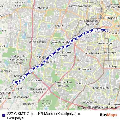 227-C KMT-Grp bus Line Map