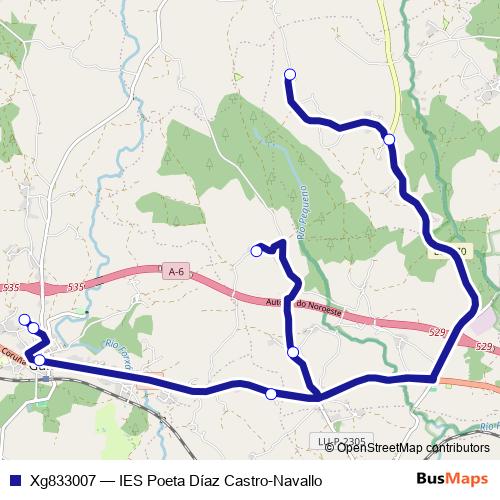 Xg833007 bus Line Map