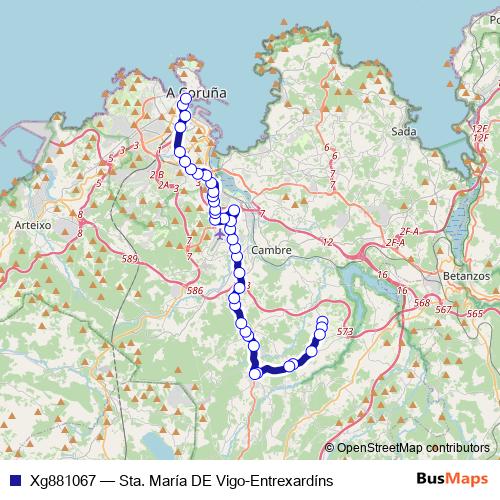 Xg881067 bus Line Map