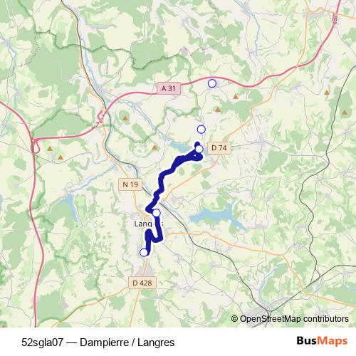 52sgla07 bus Line Map