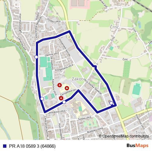 PR A18 0589 3 (64866) bus Line Map