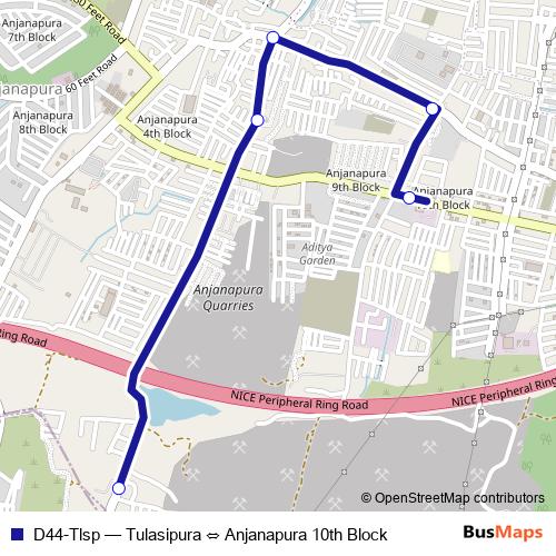 D44-Tlsp bus Line Map