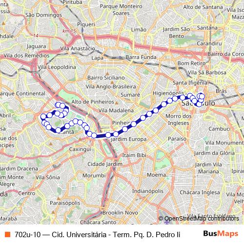 702u-10 bus Line Map