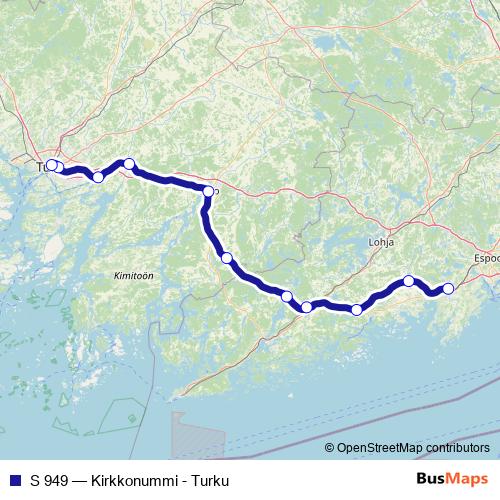 S 949 rail Line Map