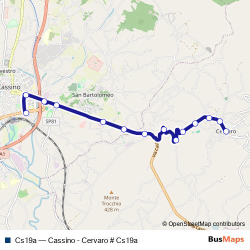 Cs19a bus Line Map
