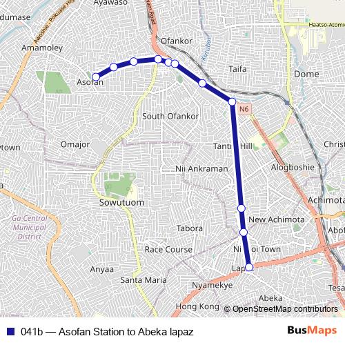 041b bus Line Map